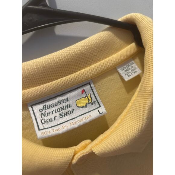 Vintage Augusta National Golf Shop Masters Yellow Polo Size Large - Picture 3 of 4